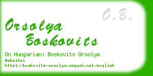 orsolya boskovits business card